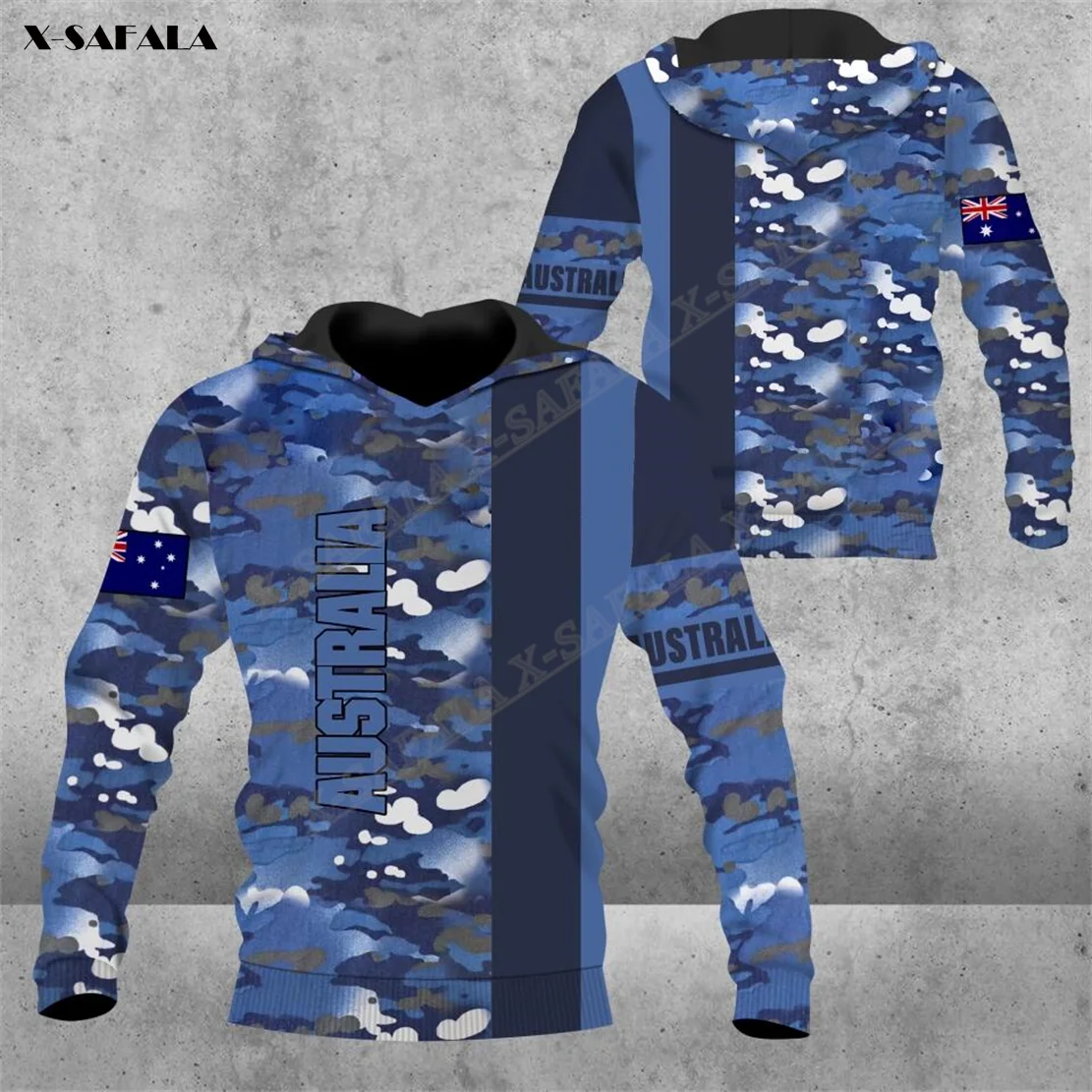 Poklon 2023 godine, камуфляжный vojnika air FORCE Australiji, veteran, majica sa 3D ispis, proljeće-jesen, muška odjeća, pulover s kapuljačom, Sport odijela, Svakodnevne