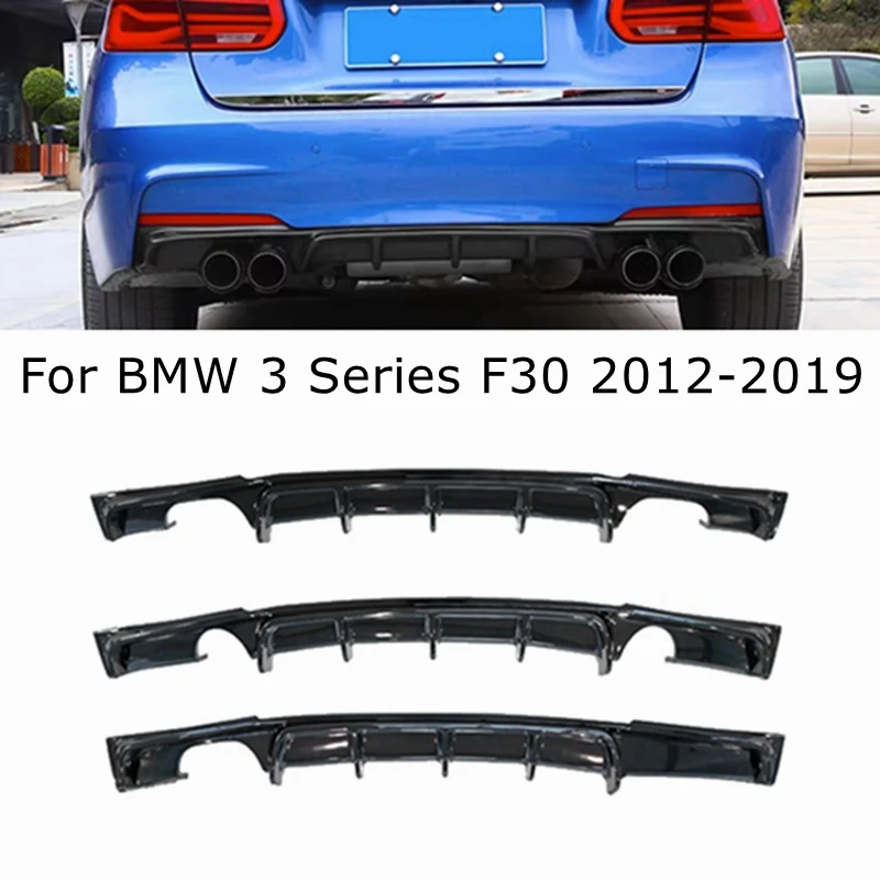 Za BMW serije 3 F30 F31 F35 2012-2019 ABS crni sjajni spojler M Performance difuzor za usne stražnjeg branika M Sport M3 Diffusor