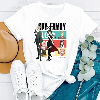 Anime Ženska t-shirt Spy X Family Anya Forger S po cijeloj površini Оверсайз, Funky Ulica Odjeća Harajuku, Ljetne Majice, Majice, Odjeću Y2k