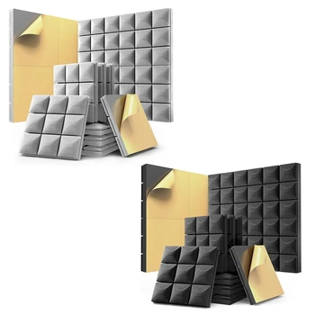 12 Komada samoljepive zvučna izolacija пенопластовых ploče veličine 12 X 12 X 2 cm, akustične ploče, prigušna zidni paneli