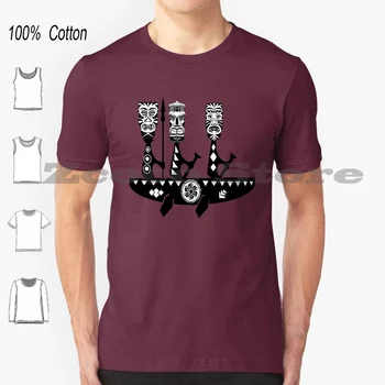 T-shirt Island Flow od 100% pamuka, Za Muškarce I Žene S Individualnim Uzorcima, Kajak, Kanu, Južna vožnja Kanuom, Аутригер, vožnja Kanuom, Polinezijski Аутригер