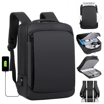 Vodootporna torba za laptop dvostruke namjene, poslovne muški ruksak, multi-funkcionalni USB-ruksak za prijenosno računalo, studentska školska torba, putni ruksak
