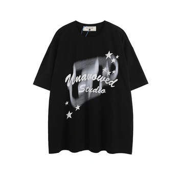 Moda majica u korejskom stilu s individualnim grafički ispis, ljetna muška ženska ulica majica u stilu hip-hop Y2K Simplicity u retro stilu, t-shirt оверсайз