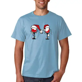 Božićno šešir za čaše vina, Ženska t-shirt, Trendy ženske Svečane Božićne majice, majice s likovima iz crtića, žene bijela majica